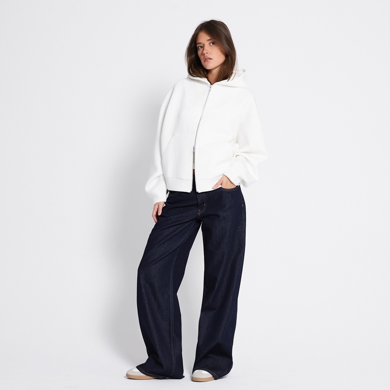 Boxy scuba zip hoodie "Lumi"